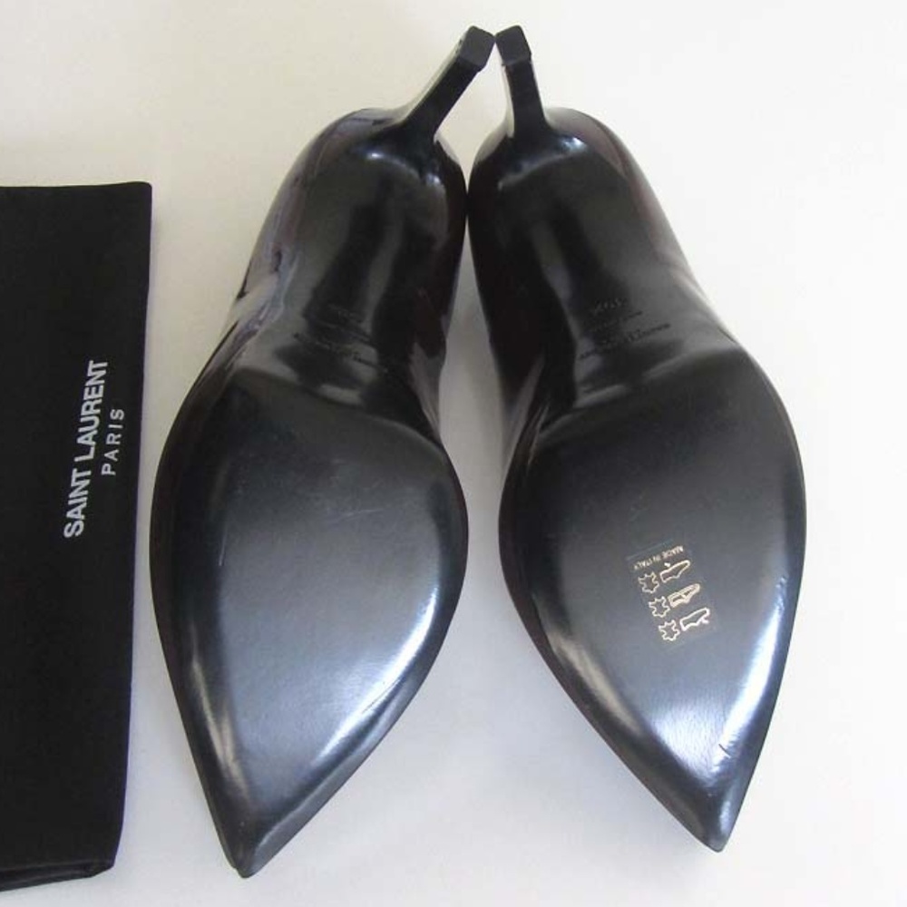 new SAINT LAURENT Janis patent platform pumps 10.5 - Picture 5 of 8